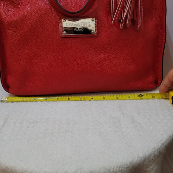 Red handbag genuine leather - Picture 12 of 16